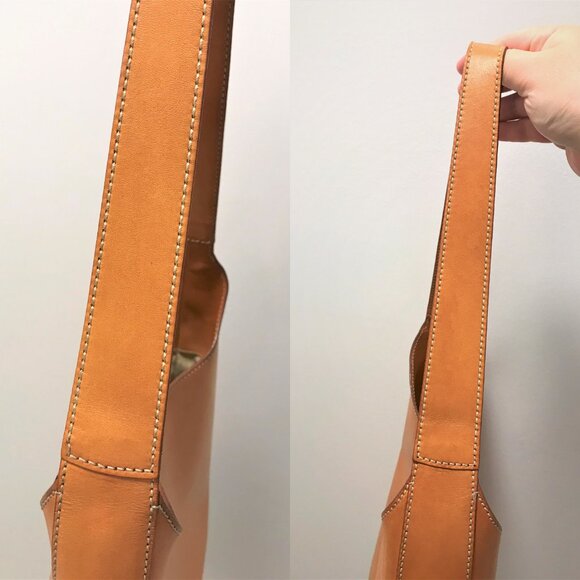 Authentic CELINE Turn Lock Orange Leather Tote Bag Made in Italy - Picture 3 of 11